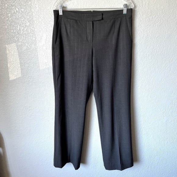 Theory unlined lightweight wool blend subtle pinstripe trousers - Picture 1 of 12